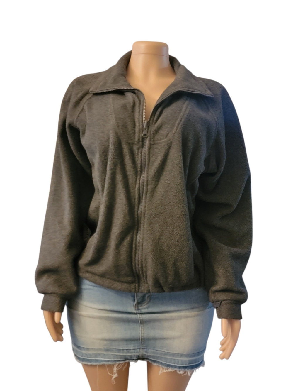 Columbia Women's Full-Zip Bomber Jacket - Charcoal Gray